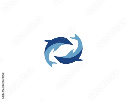 Dolphin logo icon vector