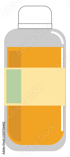 A container of diluent , vector or color illustration