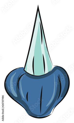 Painting of the original model of the manicure over white background viewed from the front, vector or color illustration