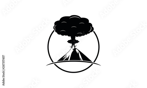 Eruption volcano vector
