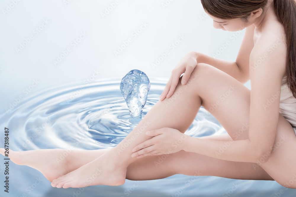 Obraz premium 脚のスキンケア