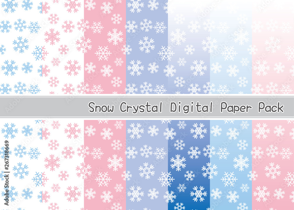雪の結晶のパターン素材 雪の結晶のパターン素材