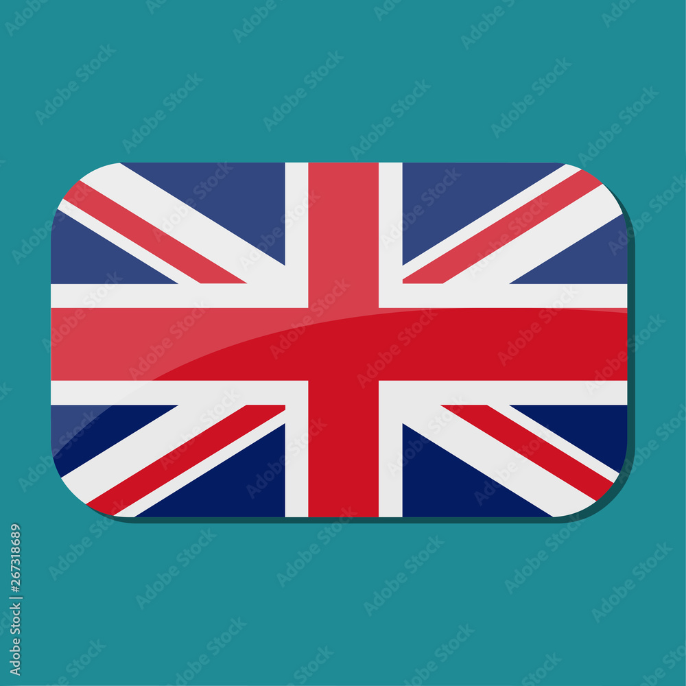 Obraz premium square with united kingdom flag vector symbol illustration