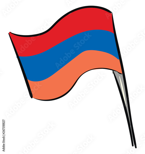 Armenian flag, vector or color illustration.