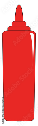 Ketchup, vector or color illustration.