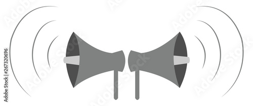 Long hailer, vector or color illustration.