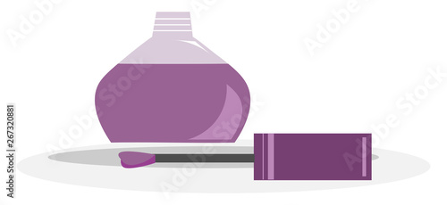 Nail polish, vector or color illustration.