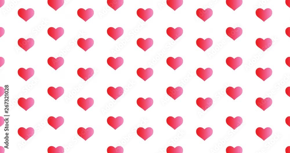 Soft pink color gradient hearts background clip motion backdrop video in a seamless repeating loop. Pretty love family & romance themed heart icon pattern background high definition motion video clip Soft pink color gradient hearts background clip motion backdrop video in a seamless repeating loop. Pretty love family & romance themed heart icon pattern background high definition motion video clip