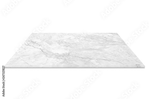 white marble counter isolated on white background © modify260