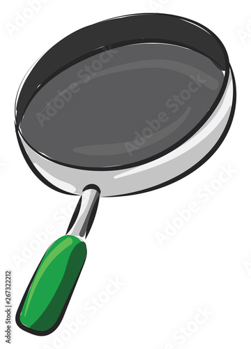 Image of brazier on top - fry pan, vector or color illustration.