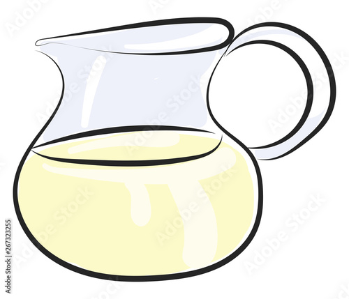 A jug of milk, vector or color illustration.