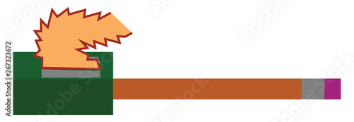 Pencil sharpener, vector or color illustration.