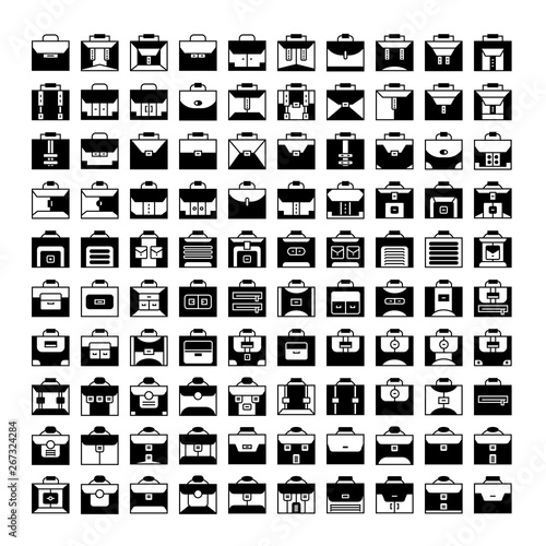 vector collection of business bag  briefcase icons