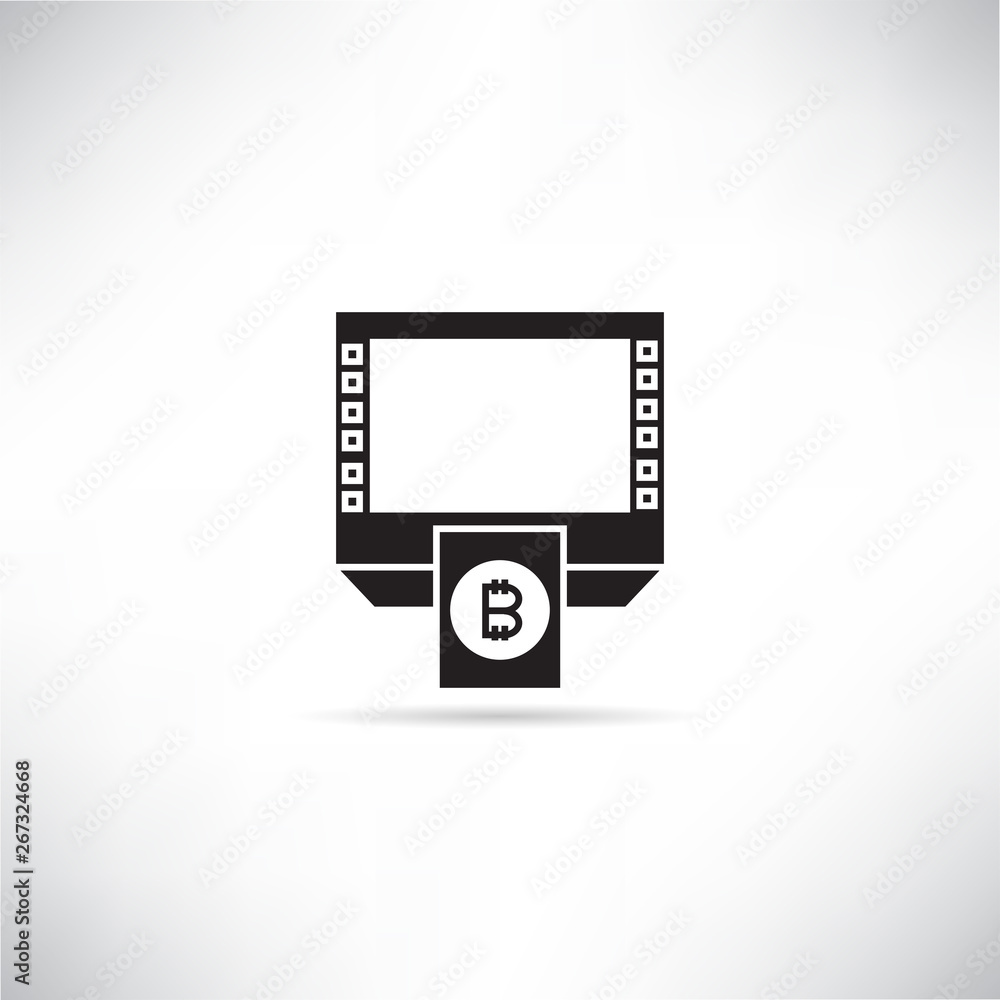 bitcoin money machine concept icon bitcoin money machine concept icon