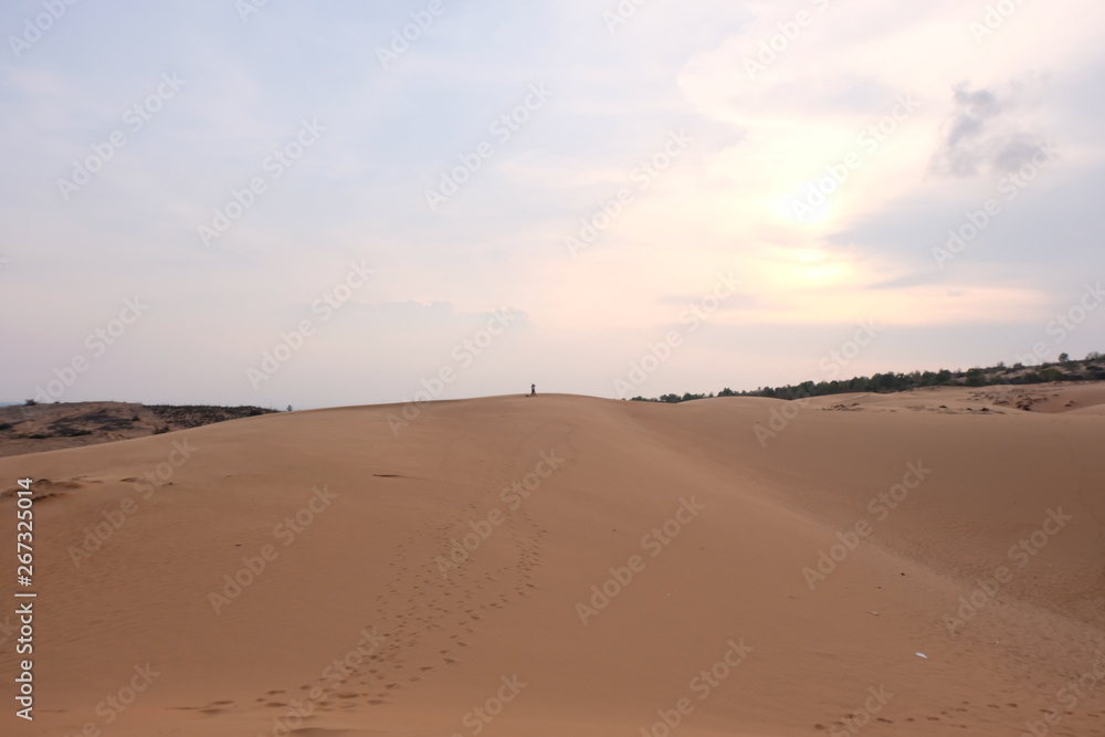 beautiful red sand dunes on sunset beautiful red sand dunes on sunset