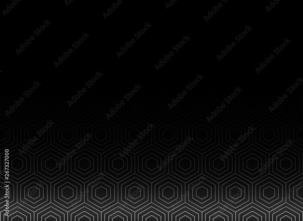 vector of black japanese wave pattern with black gradient  as a blank copy space