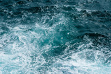 Sea water surface, Dark blue ocean water for natural background