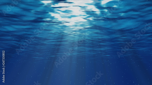 3D Animation Underwater of ocean waves © nonnie192