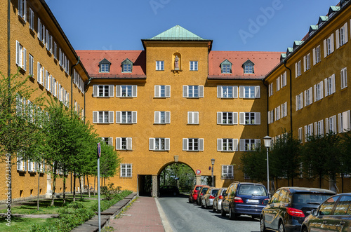 Borstay district, Munich, Germany an amazing area of the city, houses and courtyards