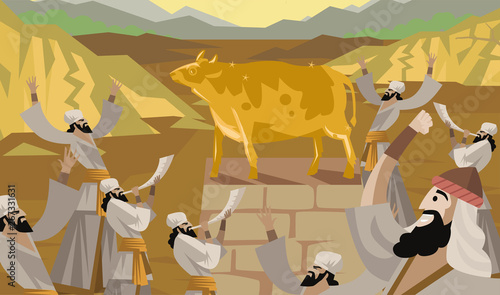 Golden calf adoration old testament tale