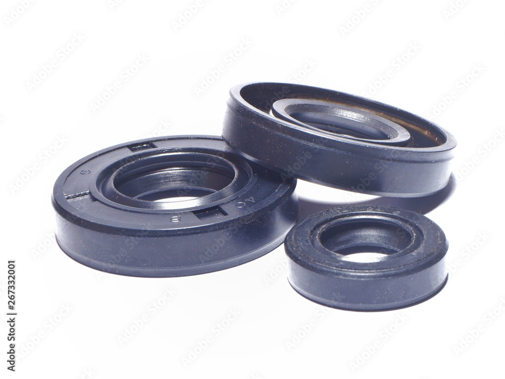 Oil seal on a white background Oil seal on a white background