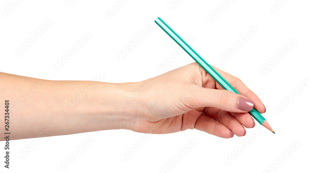 Hand with pencil, drawing or writinng gesture. Hand with pencil, drawing or writinng gesture.
