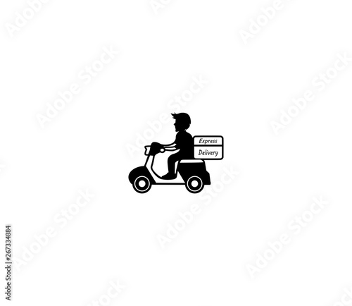 Send instant messages with speed. Motorcycle send of email web icons Vector Design.