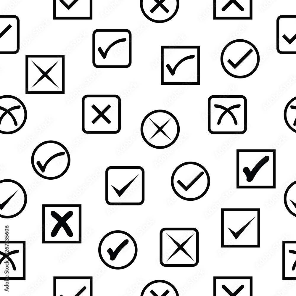 check mark seamless pattern background icon. check mark seamless pattern background icon.