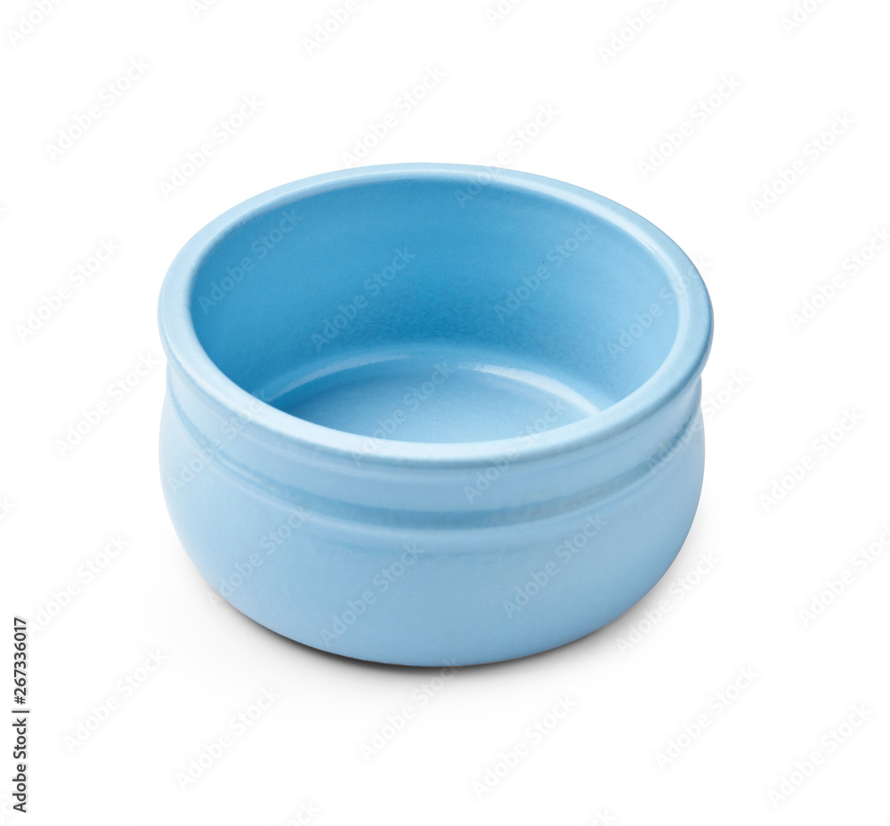 Blue bowl for yogurt isolated on white background Blue bowl for yogurt isolated on white background