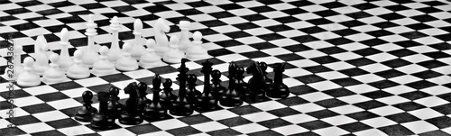 Chess on the chessboard, competition and strategy of intellectual victory. Chess is a popular ancient Board logic antagonistic game with special black and white pieces, on a cell Board for two intelli