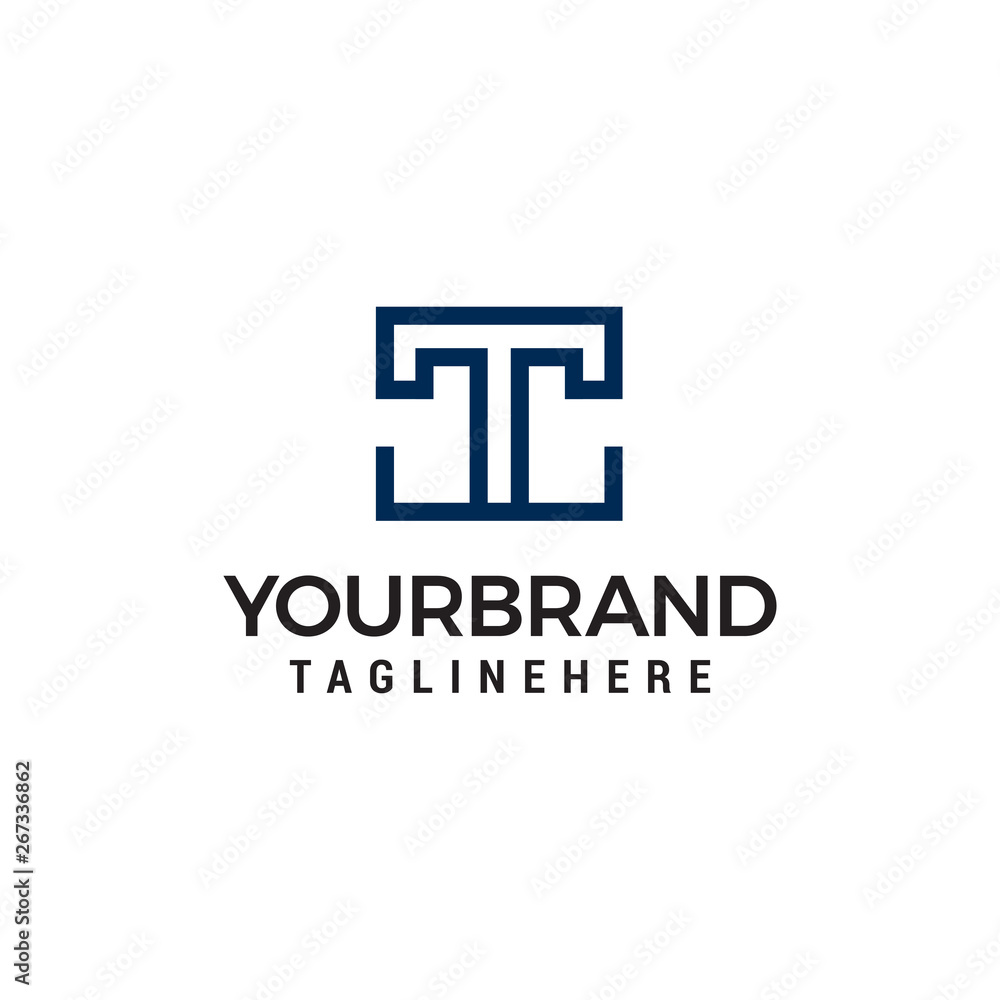letter tt square geometric logo design concept template vector letter tt square geometric logo design concept template vector