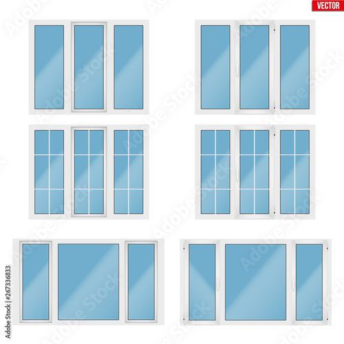 Set of PVC windows