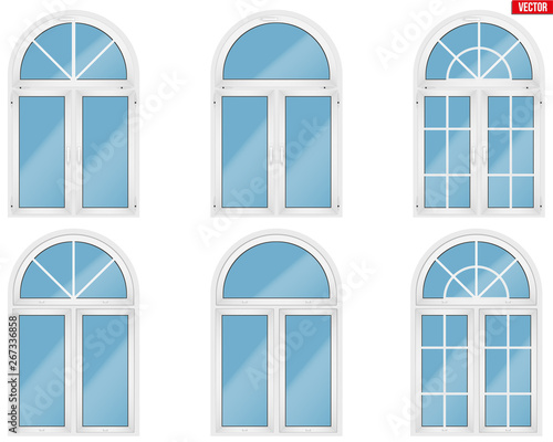 Set of PVC windows