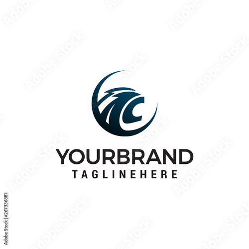 head panther logo design concept template vector