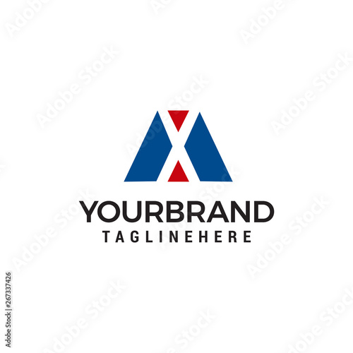 Photos letter mx logo design concept template vector