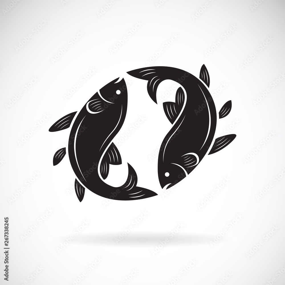 Vector of two fish design on white background. Aquatic animal. Fish icon.  Easy editable layered vector illustration. Stock Vector | Adobe Stock