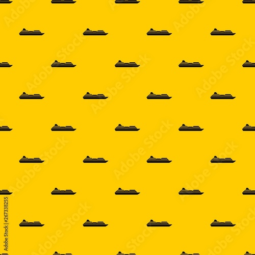 Cruise liner pattern seamless vector repeat geometric yellow for any design