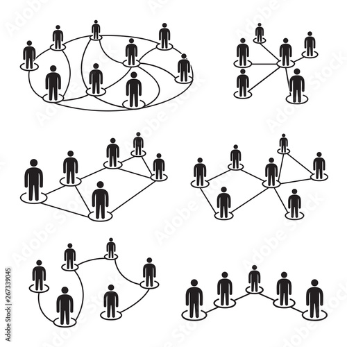 people network diagram set