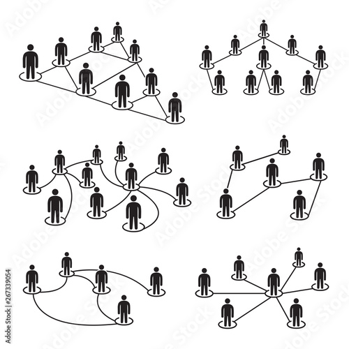 people network diagram set