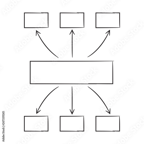 hand drawn diagram template white background
