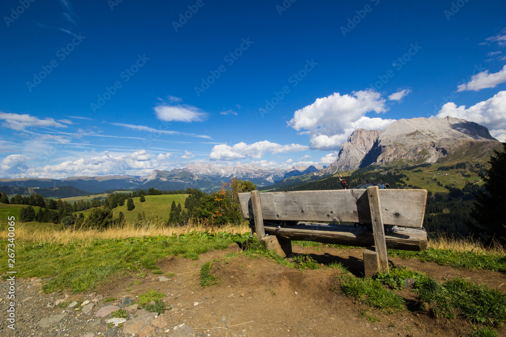 Panorama blick auf der Seiser Alm