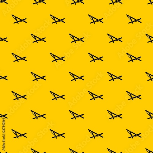 Beach chaise pattern seamless vector repeat geometric yellow for any design