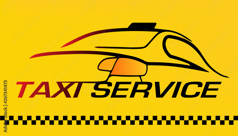 Car, Taxi service logo or business card in vector format card Vektor