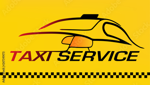 Foto Car, Taxi service logo or business card in vector format card