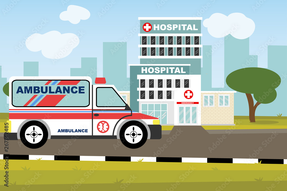 The  professional medical center for health life concept with cartoon, anime and background  - vector illustration Eps 10.