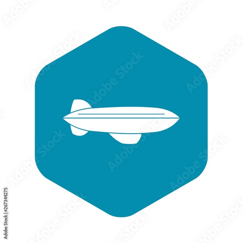 Blimp aircraft flying icon. Simple illustration of blimp aircraft flying vector icon for web