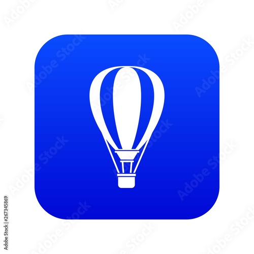 Hot air ballon icon digital blue for any design isolated on white vector illustration