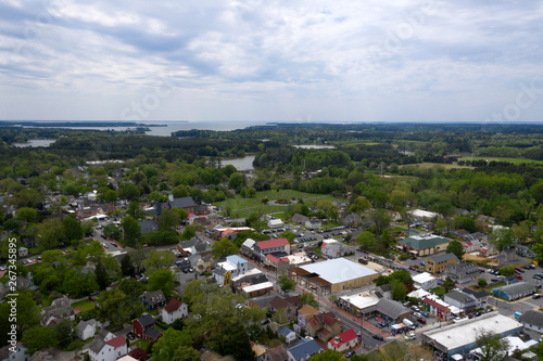 St. Michaels Maryland chespeake bay aerial view panorama photo