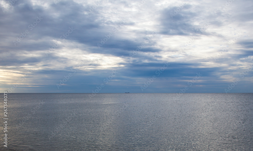Ship lying in the roads in the Black Sea. Ship lying in the roads in the Black Sea.