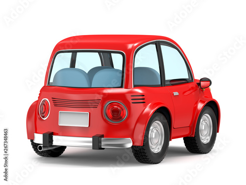 car small cartoon back